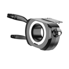 The Moza Racing Multi-Function Stalks at an angle.