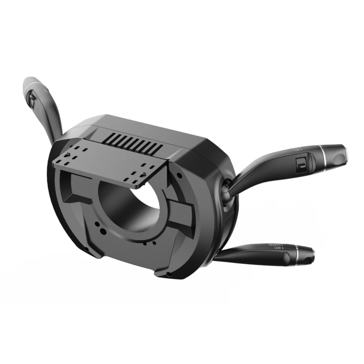 The Moza Racing Multi-Function Stalks from the back.