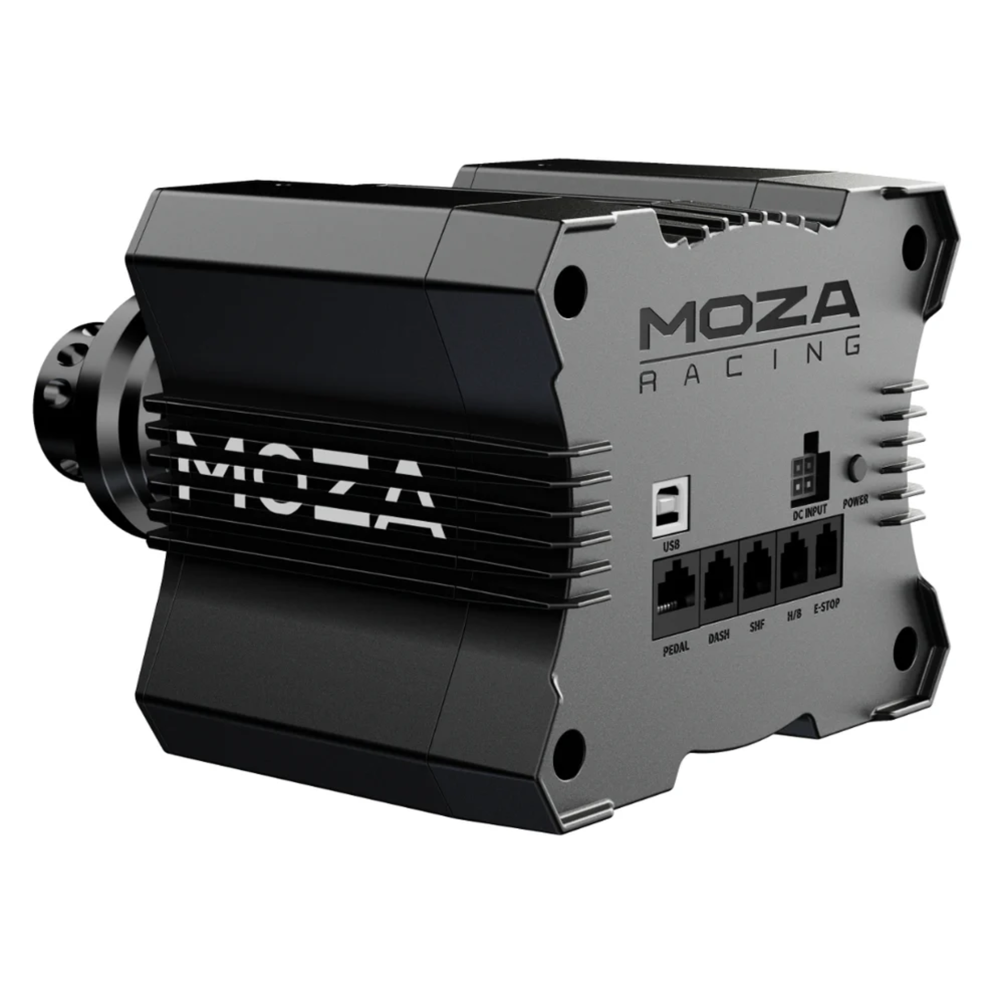 The back of the Moza Racing R9 V3 Direct Drive Wheel Base