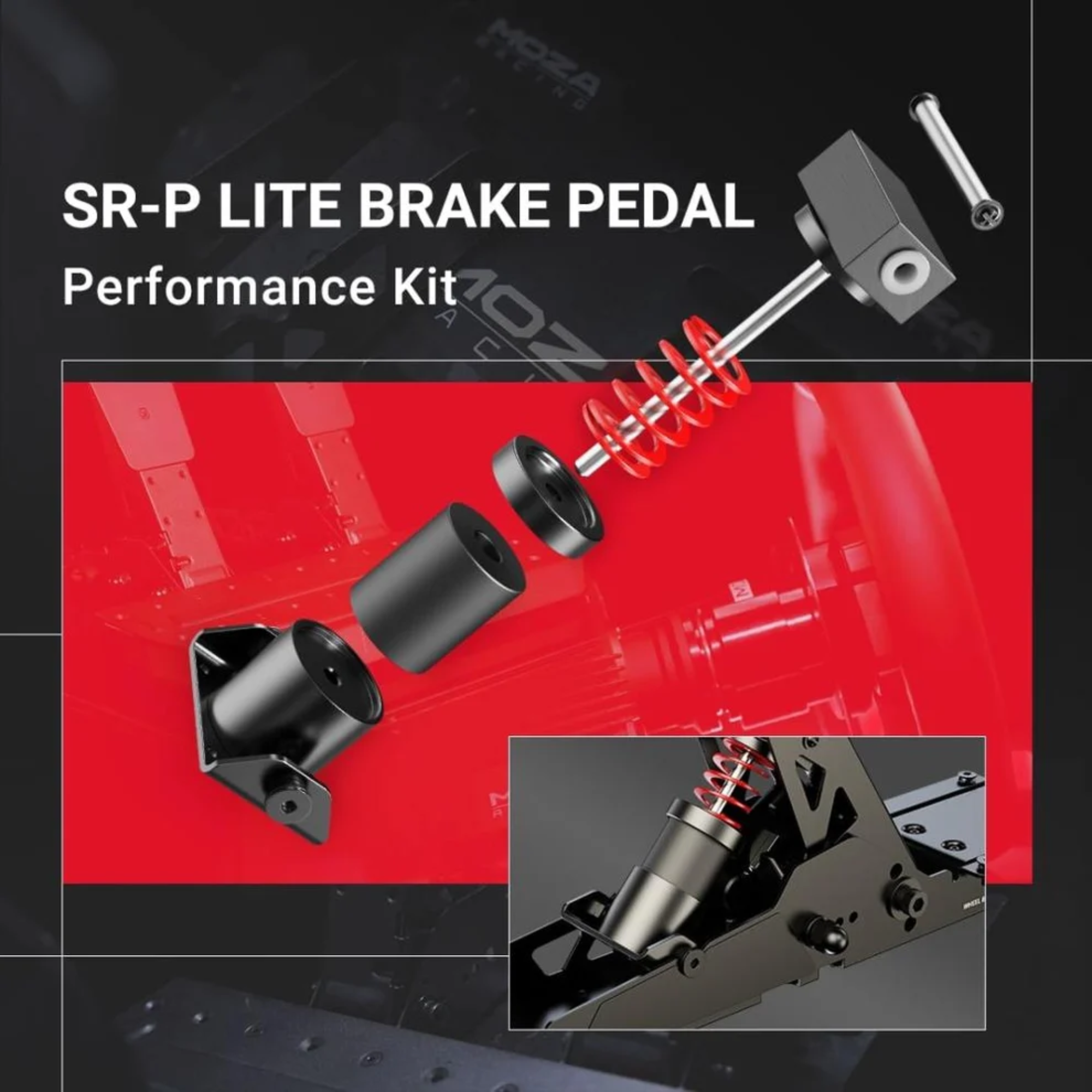 Details of the Moza Racing SR-P Lite Performance Kit.