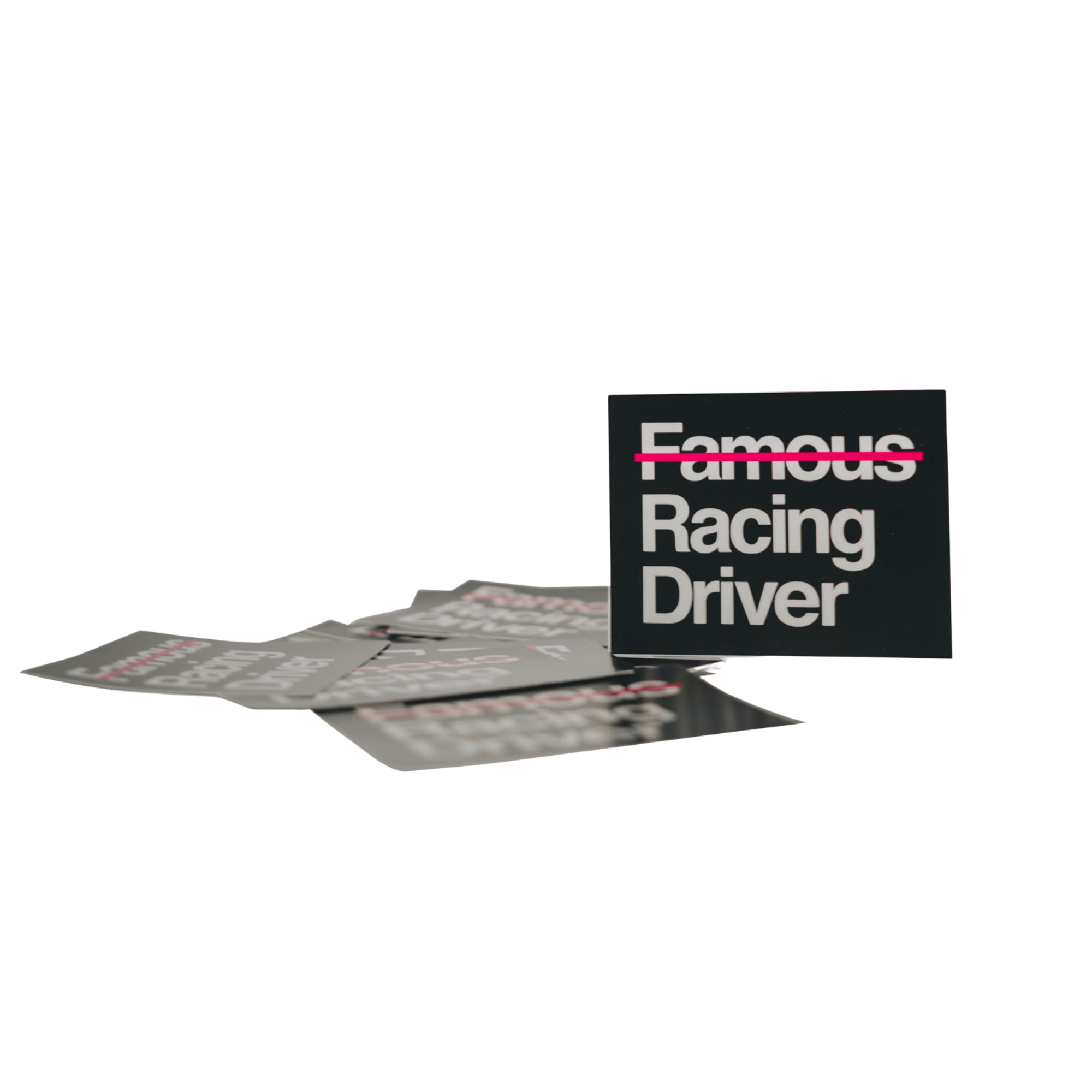 The Not Famous Racing Driver (NFRD) Stickers.