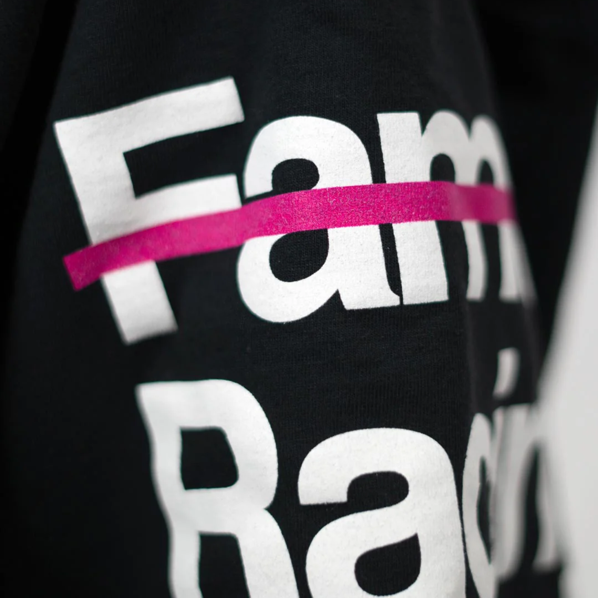 The Not Famous Racing Driver T-Shirt in detail.
