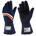 The navy 2024 model OMP Dijon Racing Gloves.