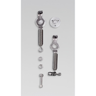 The OMP EB/491 Stainless Steel Spring Clips on a grey background in the motorsports showroom.