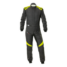The anthracite and yellow OMP First Evo Racing Suit.