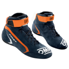 The navy and orange OMP First v2 Racing Shoes.