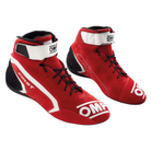 The red and white OMP First v2 Racing Shoes.