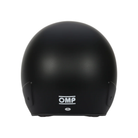 The back of the flat black OMP GP-I Open Face Racing Helmet - SA2025.