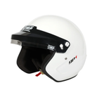 The white OMP GP-I Open Face Racing Helmet - SA2025.