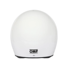 The back of the white OMP GT-EV Racing Helmet - SA2025.