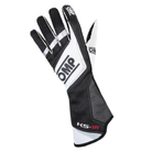 The black and silver OMP KS-1R Karting Gloves.