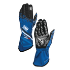 The blue and black OMP KS-2 Art Karting Gloves.