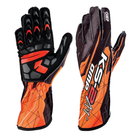 The black and orange OMP KS-2 Art Karting Gloves - Old Model.