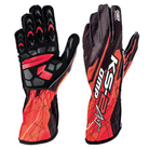 The black and red OMP KS-2 Art Karting Gloves - Old Model.