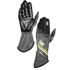 The anthracite and yellow OMP KS-2 Art Youth Karting Gloves.