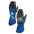 The blue and black OMP KS-2 Art Youth Karting Gloves.