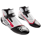 The white and black OMP KS-2 v2 Karting Shoes.