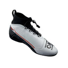 The white OMP KS-2F Karting Shoes from the side.