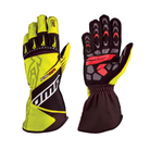 The yellow and black OMP KS-2R Youth Karting Gloves.