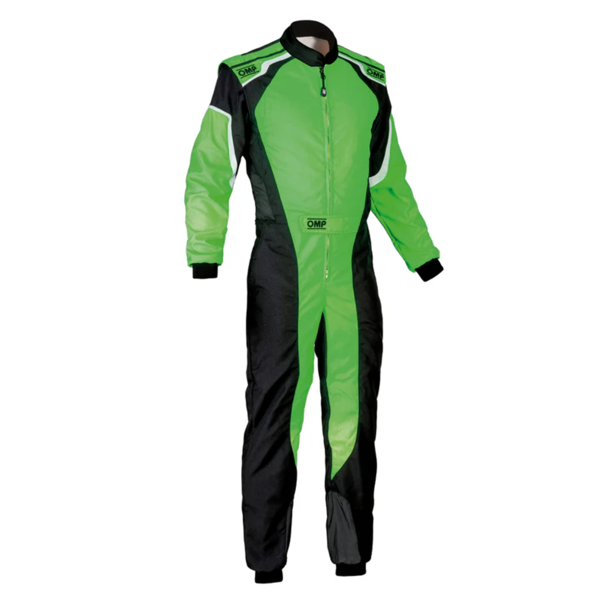The black and green OMP KS-3 Kart Racing Suit.