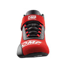 The red OMP KS-3 v2 Karting Shoe from the front.