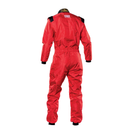 The back of the red OMP KS-4 Youth Kart Racing Suit.