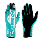 The cyan OMP KS-4 Youth Karting Gloves.