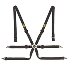 The black OMP One 2 Racing Harness - Pull-Down.
