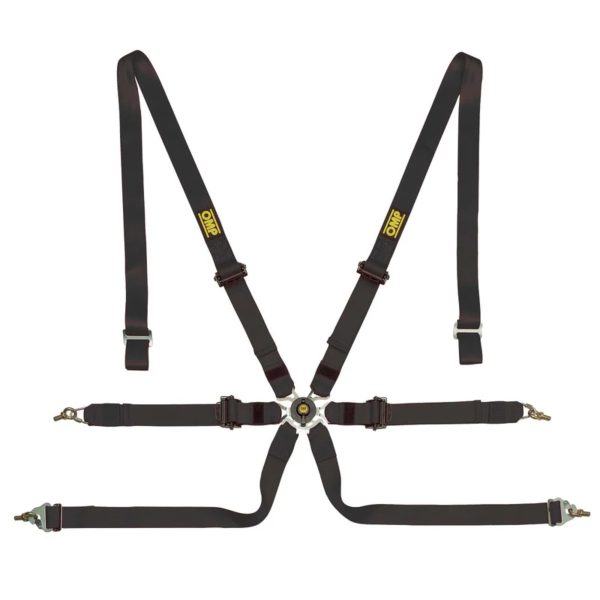 The black OMP One 2 Racing Harness - Pull-Down.