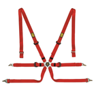 The red OMP One 2 Racing Harness - Pull-Down.