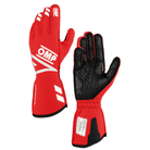 The red OMP One Evo FX Racing Gloves.
