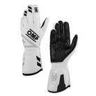 The white OMP One Evo FX Racing Gloves.