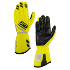 The yellow OMP One Evo FX Racing Gloves.