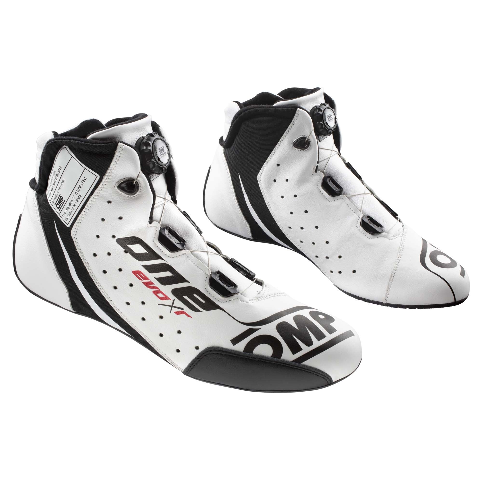 The white OMP One Evo X R Racing Shoes.