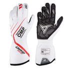 The 2023 Model white OMP One Evo X Racing Gloves.