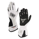 The white OMP One Evo X Racing Gloves.