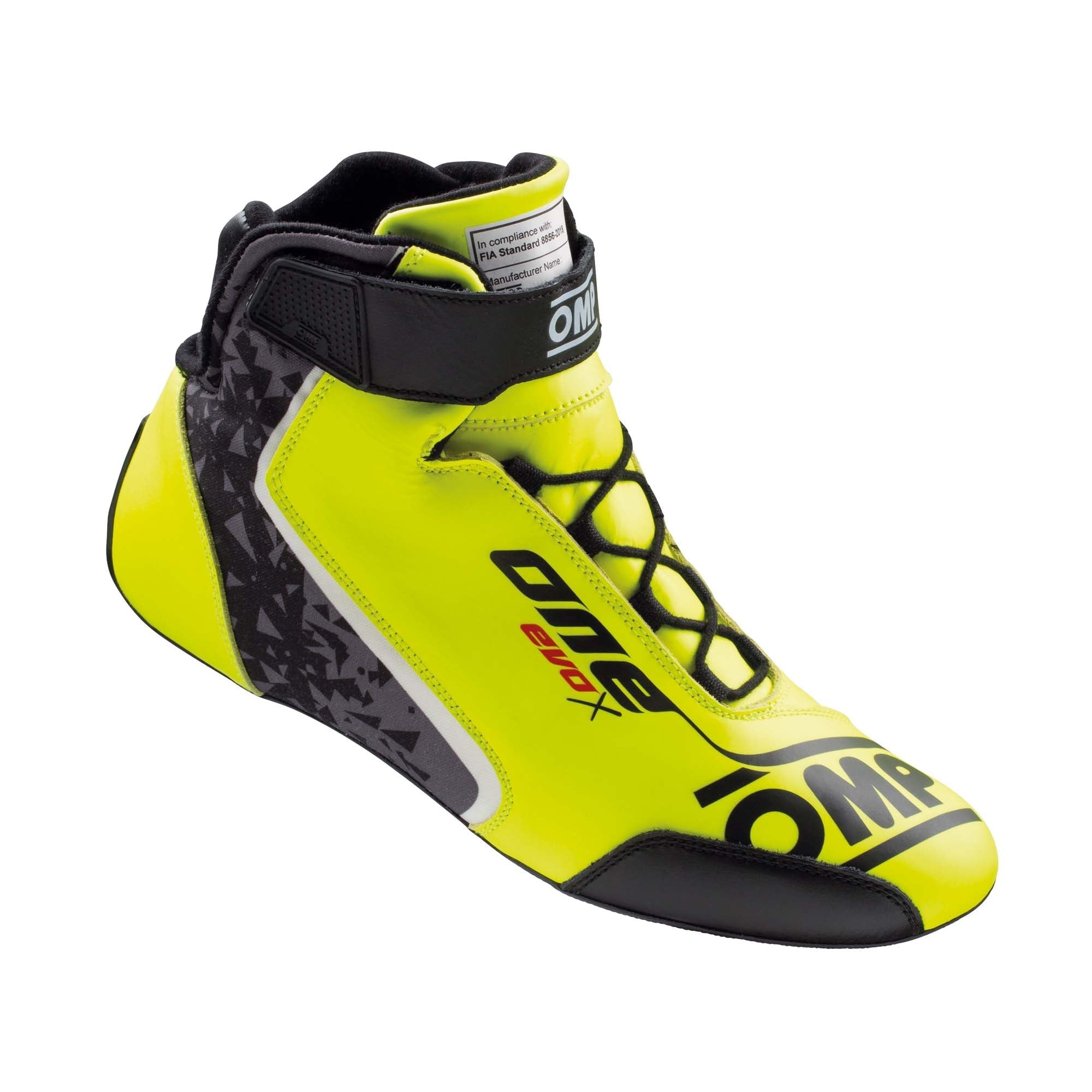 The yellow OMP One Evo X v1 Racing Shoes.