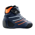 The side of the navy and orange OMP One-S Racing Shoes.