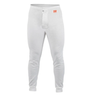 The OMP OS 40 Fire-Resistant Racing Underpants, with a front pouch pocket and elastic cuffs, featuring a red and white 'DNP OPEN' logo on the left hip.