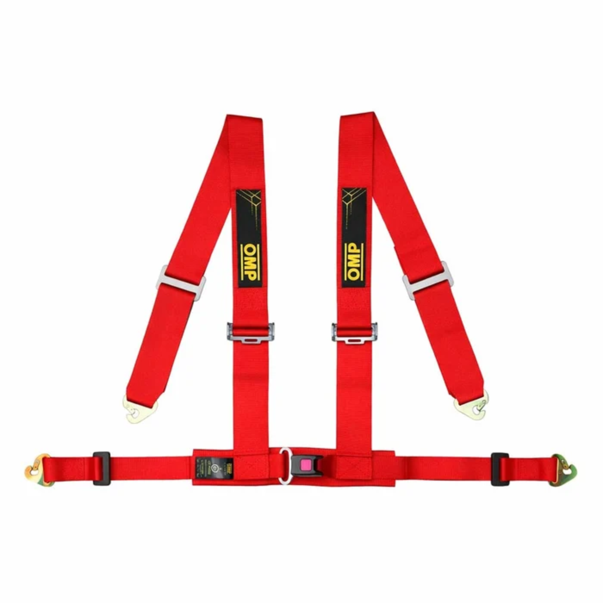The red OMP Racing 4M ECE 4-Point Street Harness.
