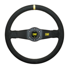 The black suede OMP Rally Steering Wheel.