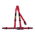 The red OMP Road 3 ECE 3-Point Street Harness.