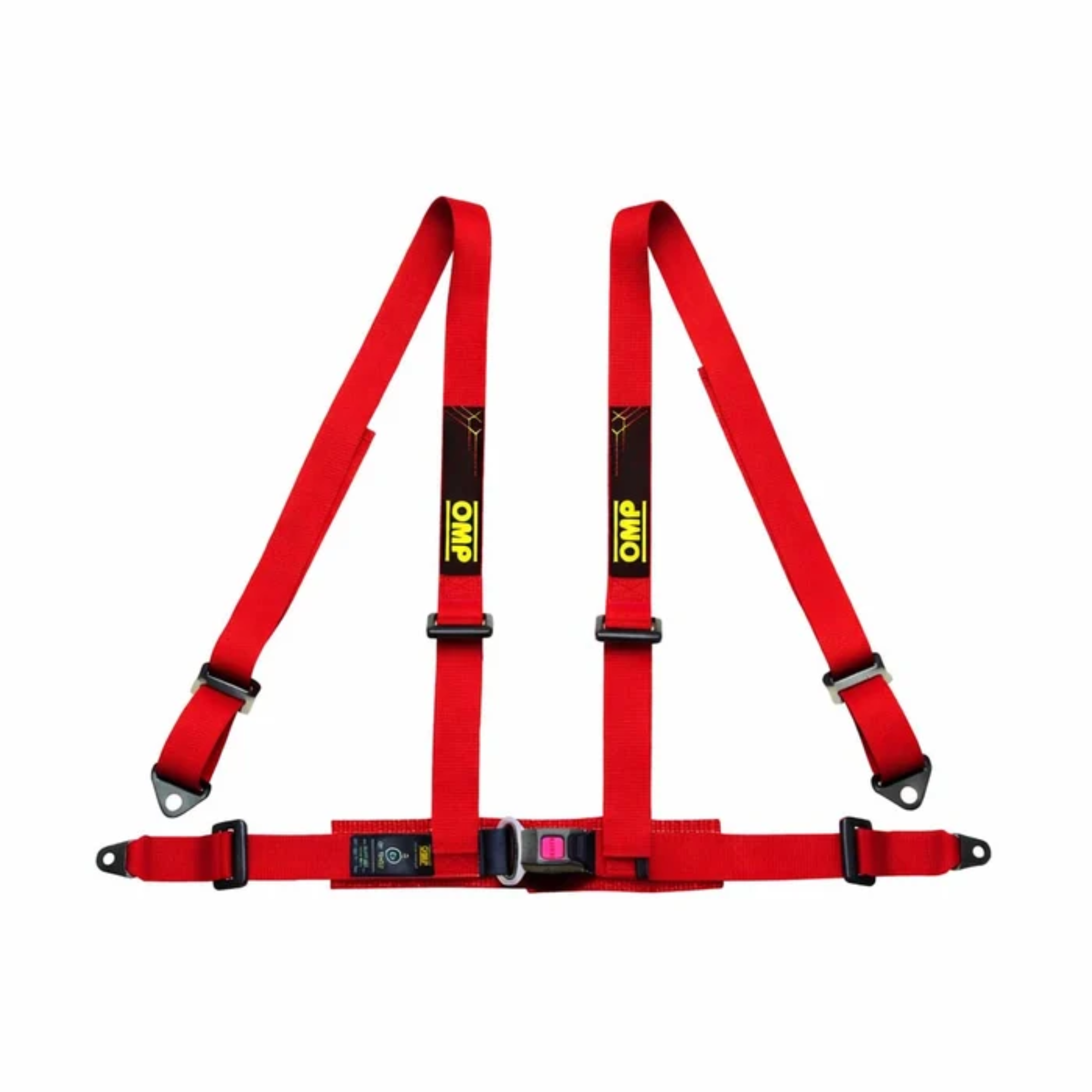 The red OMP Road 4 ECE 4-Point Street Harness.