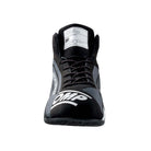The black and white OMP Sport Racing Shoes from the front.