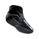 The black and white OMP Sport Racing Shoes showing the sole.