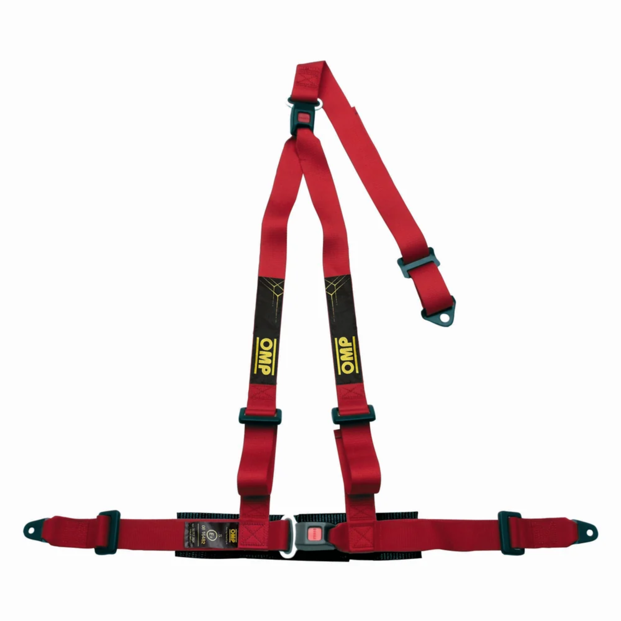 The red OMP Strada 3 ECE 3-Point Street Harness.