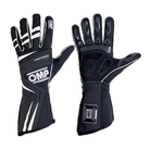 The black FIA 8856-2000 homologated OMP Tecnica Evo Racing Gloves.