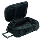 The small OMP trolley bag open, showing the internal storage.