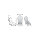 The dimensions of the OMP TRS-E Racing Seat. all-groups