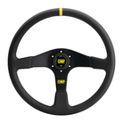 The black leather OMP Velocita 380 Steering Wheel.